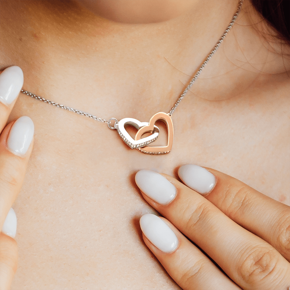 Interlocking Hearts Necklace : To My Daughter You Are Capable
