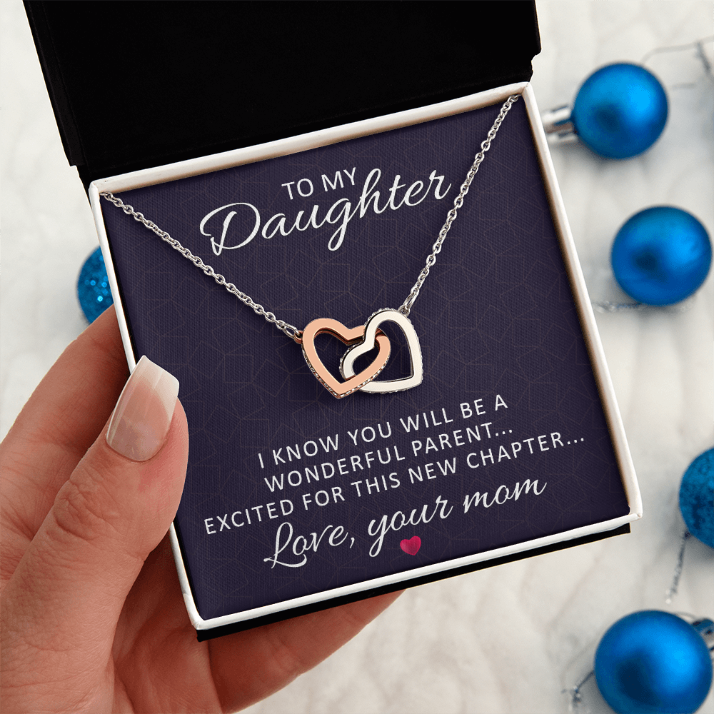 Interlocking Hearts Necklace : To My Daughter Love Your Mom