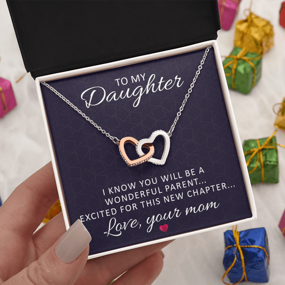Interlocking Hearts Necklace : To My Daughter Love Your Mom