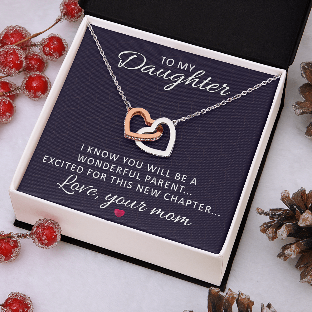 Interlocking Hearts Necklace : To My Daughter Love Your Mom