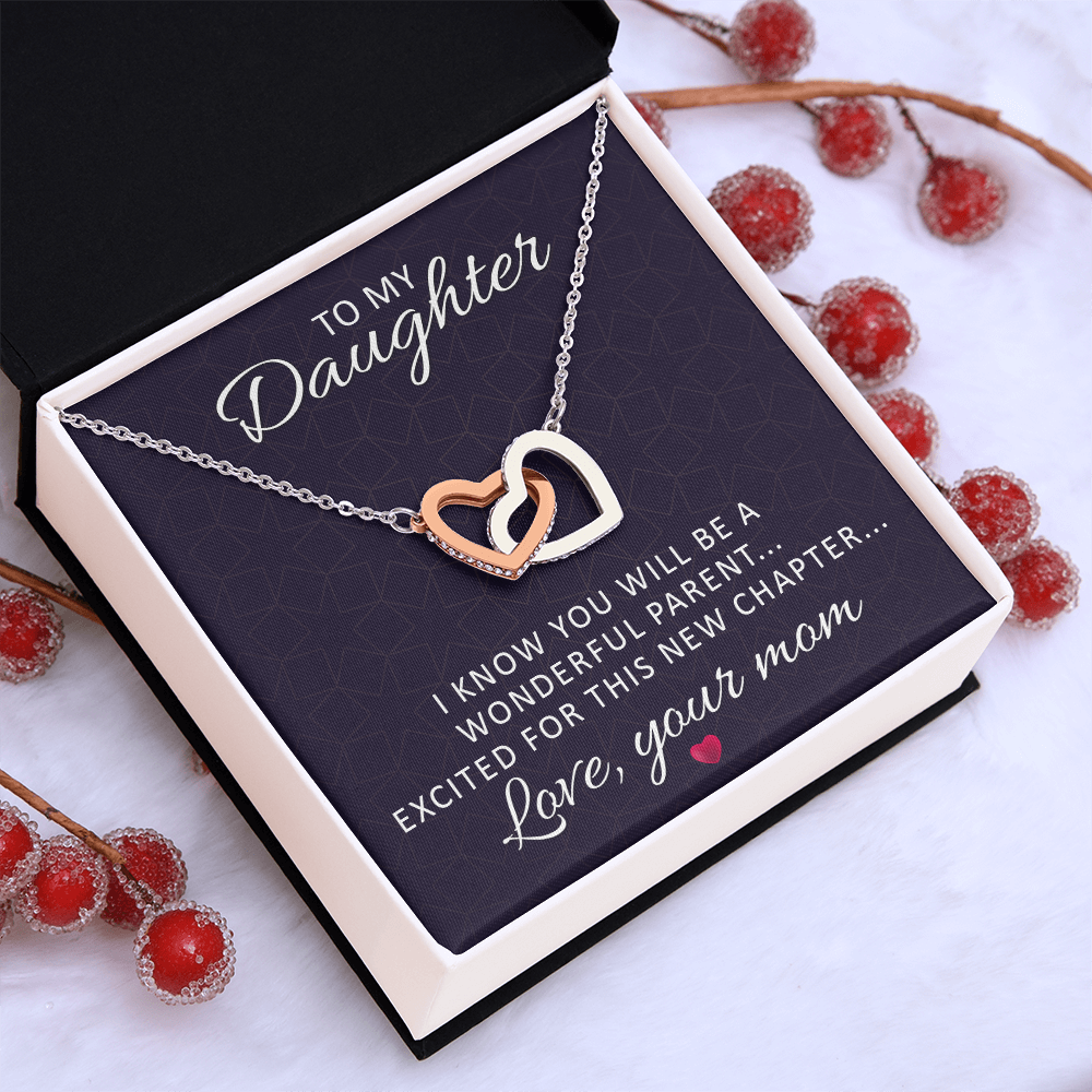 Interlocking Hearts Necklace : To My Daughter Love Your Mom