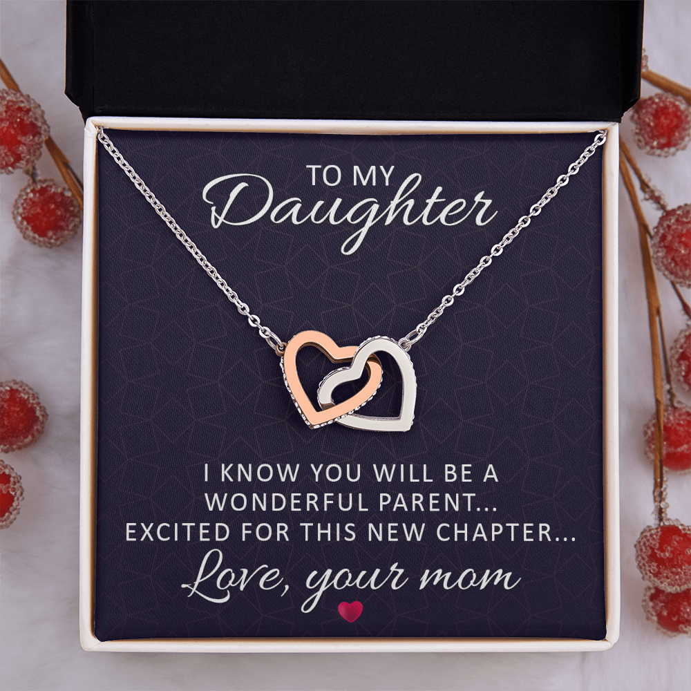 Interlocking Hearts Necklace : To My Daughter Love Your Mom
