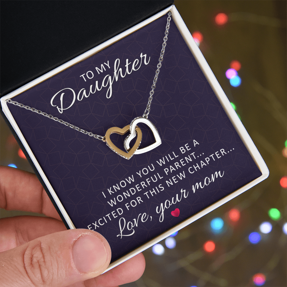 Interlocking Hearts Necklace : To My Daughter Love Your Mom