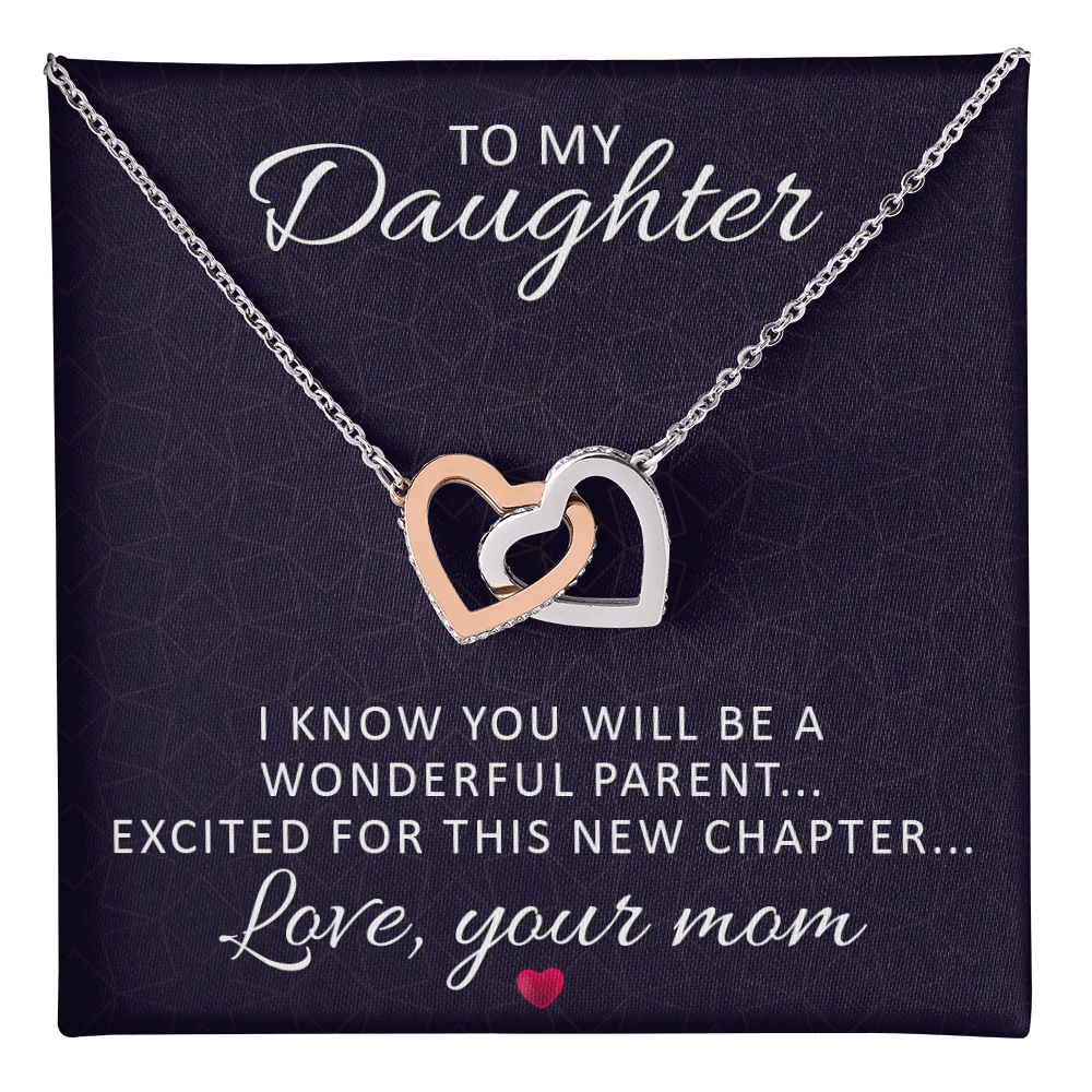 Interlocking Hearts Necklace : To My Daughter Love Your Mom