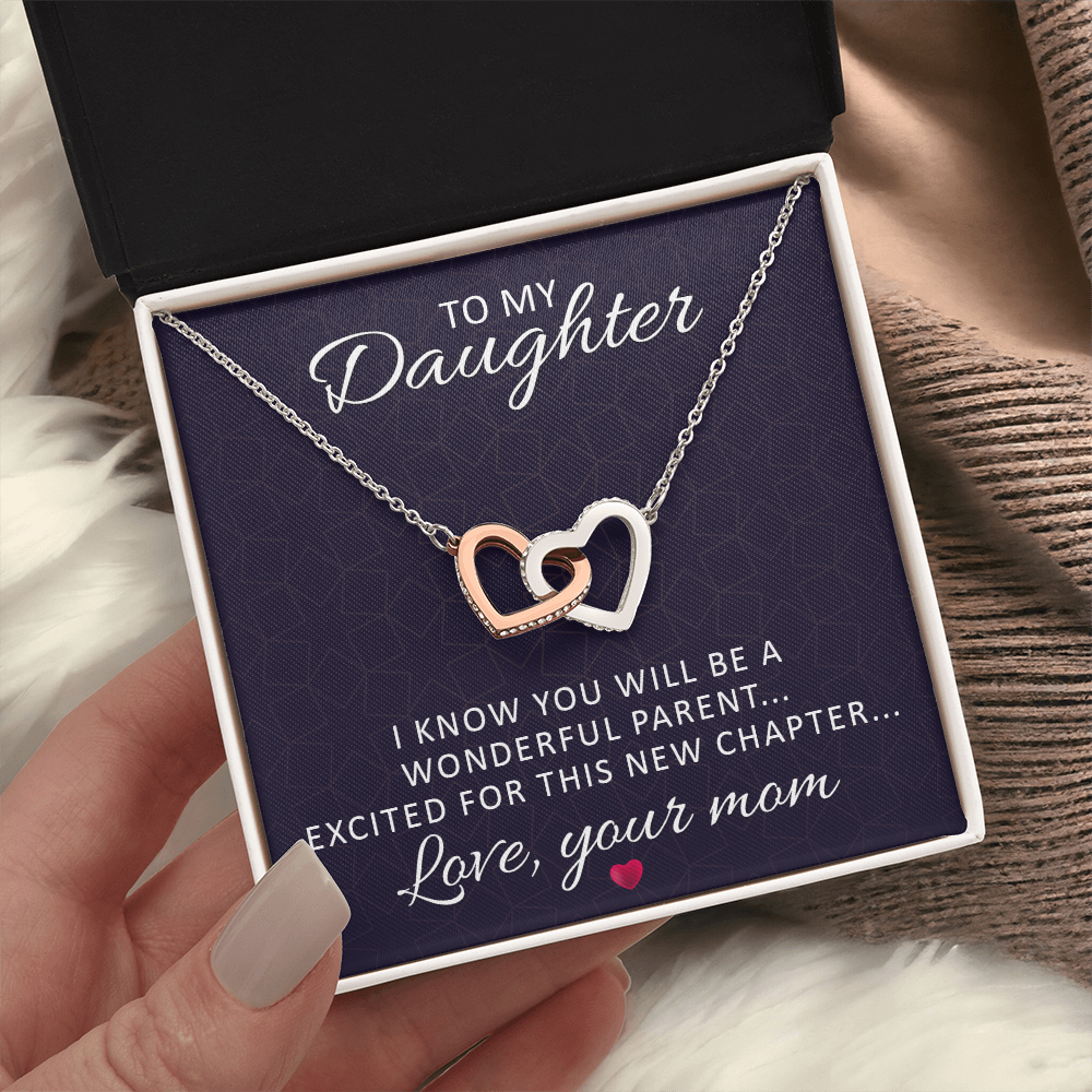 Interlocking Hearts Necklace : To My Daughter Love Your Mom
