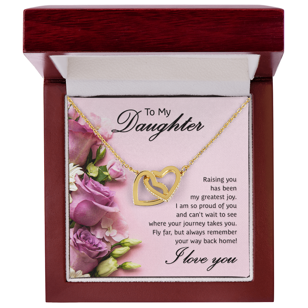 Interlocking Hearts Necklace To My Daughter My Greatest Joy