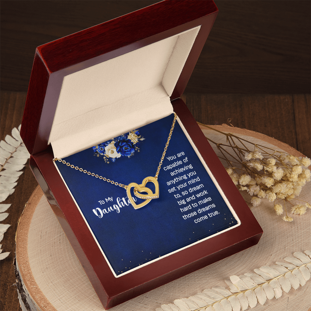 Interlocking Hearts Necklace : To My Daughter You Are Capable