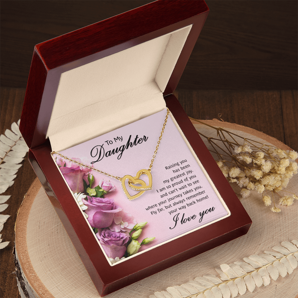 Interlocking Hearts Necklace To My Daughter My Greatest Joy