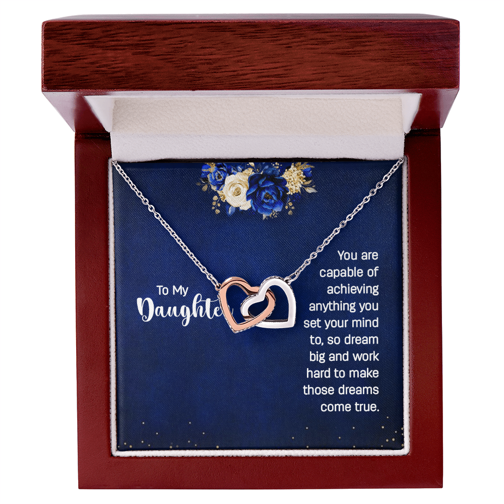 Interlocking Hearts Necklace : To My Daughter You Are Capable