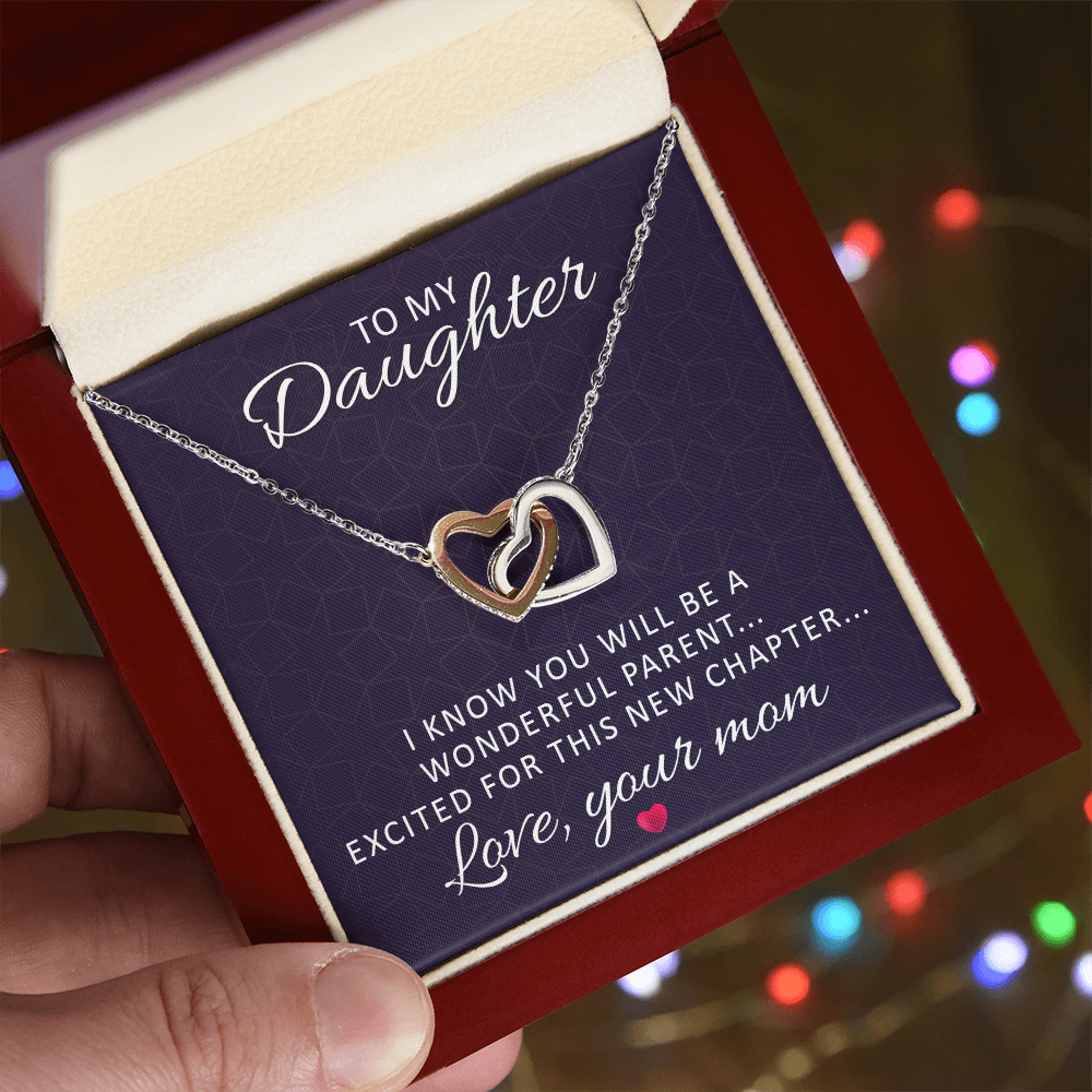 Interlocking Hearts Necklace : To My Daughter Love Your Mom