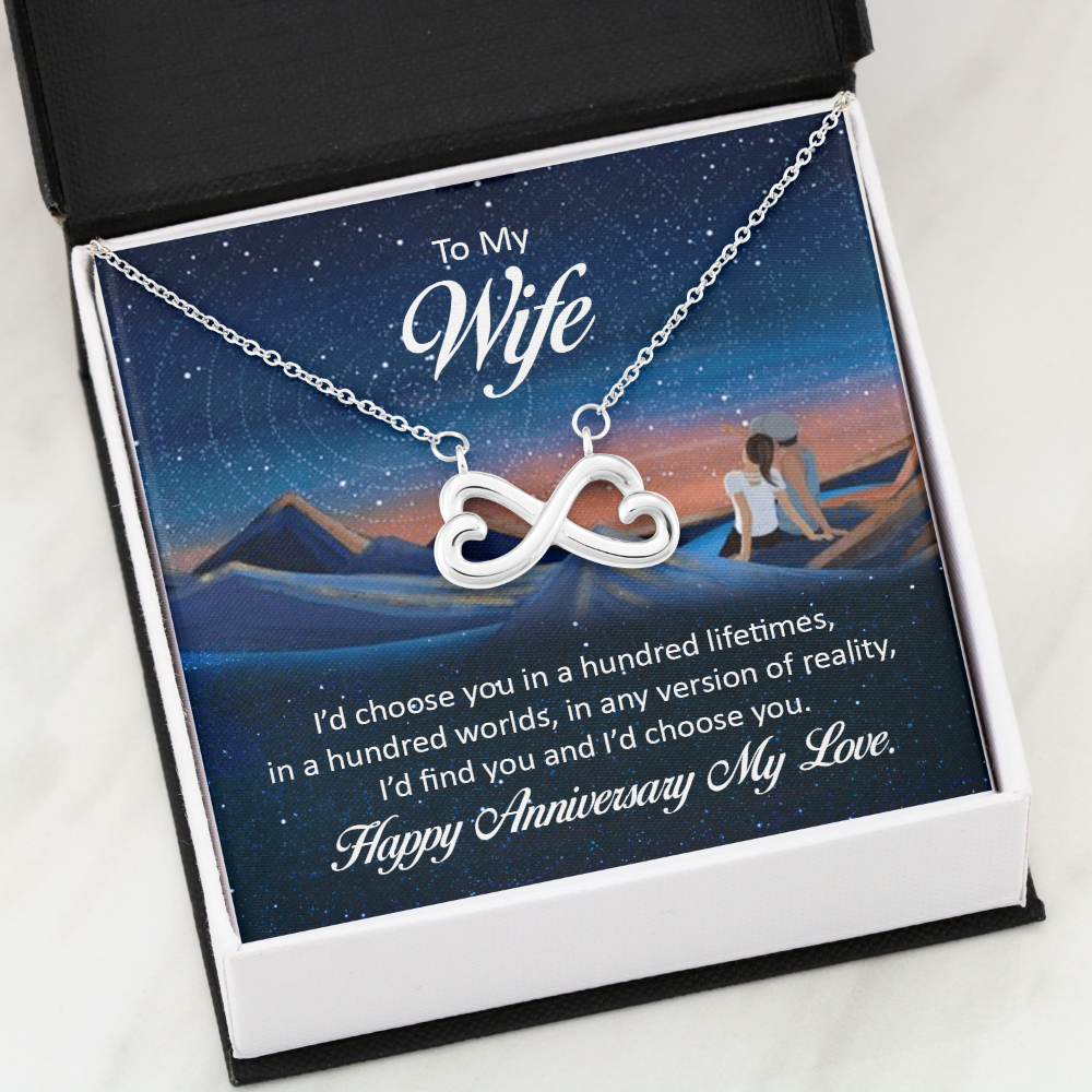 Endless Love Necklace: To My Wife Happy Anniversary My Love