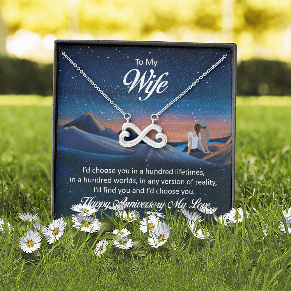Endless Love Necklace: To My Wife Happy Anniversary My Love