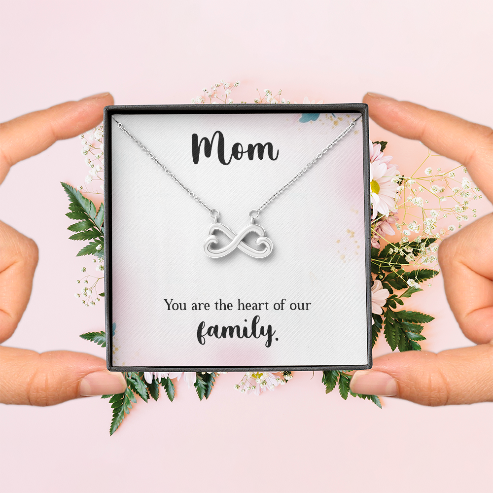 Endless Love Necklace: Mom : You Are The Heart Of This Family
