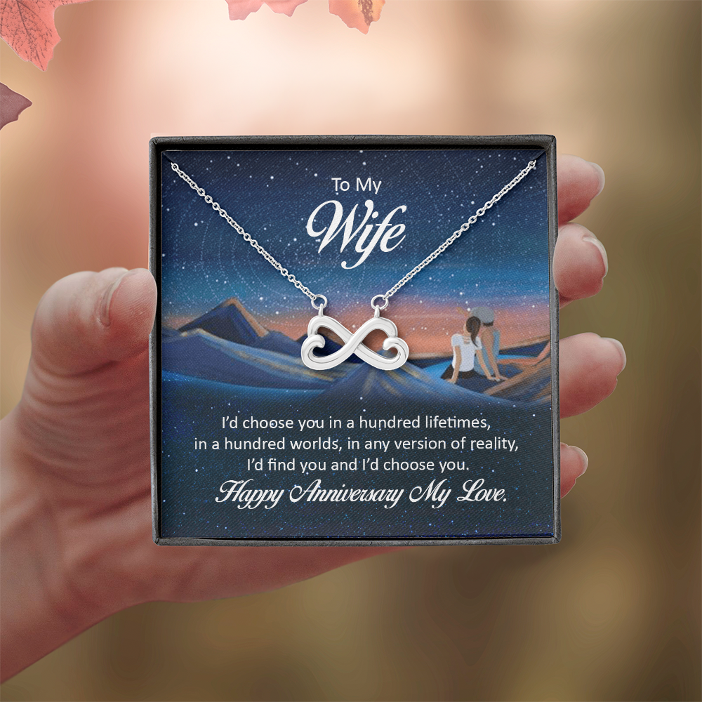 Endless Love Necklace: To My Wife Happy Anniversary My Love