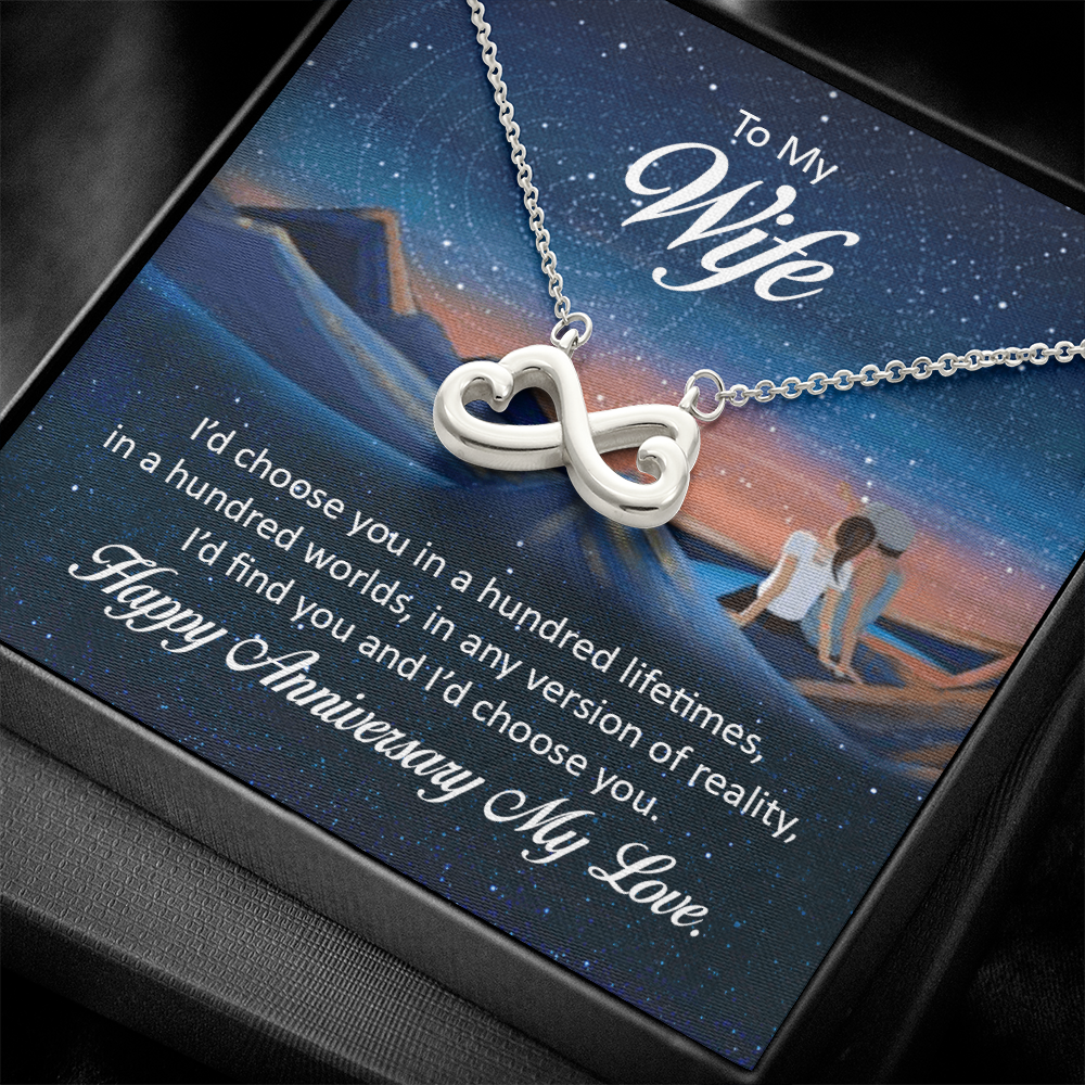 Endless Love Necklace: To My Wife Happy Anniversary My Love