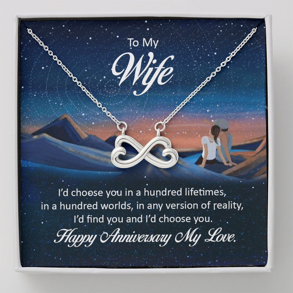 Endless Love Necklace: To My Wife Happy Anniversary My Love