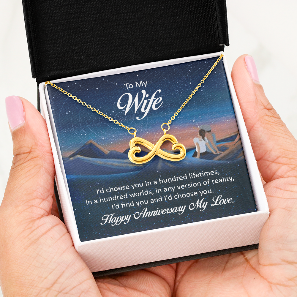 Endless Love Necklace: To My Wife Happy Anniversary My Love