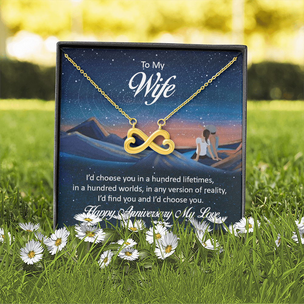 Endless Love Necklace: To My Wife Happy Anniversary My Love