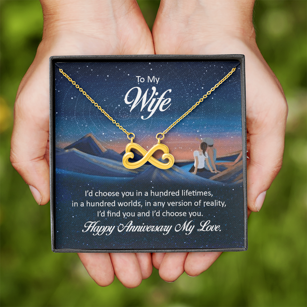 Endless Love Necklace: To My Wife Happy Anniversary My Love