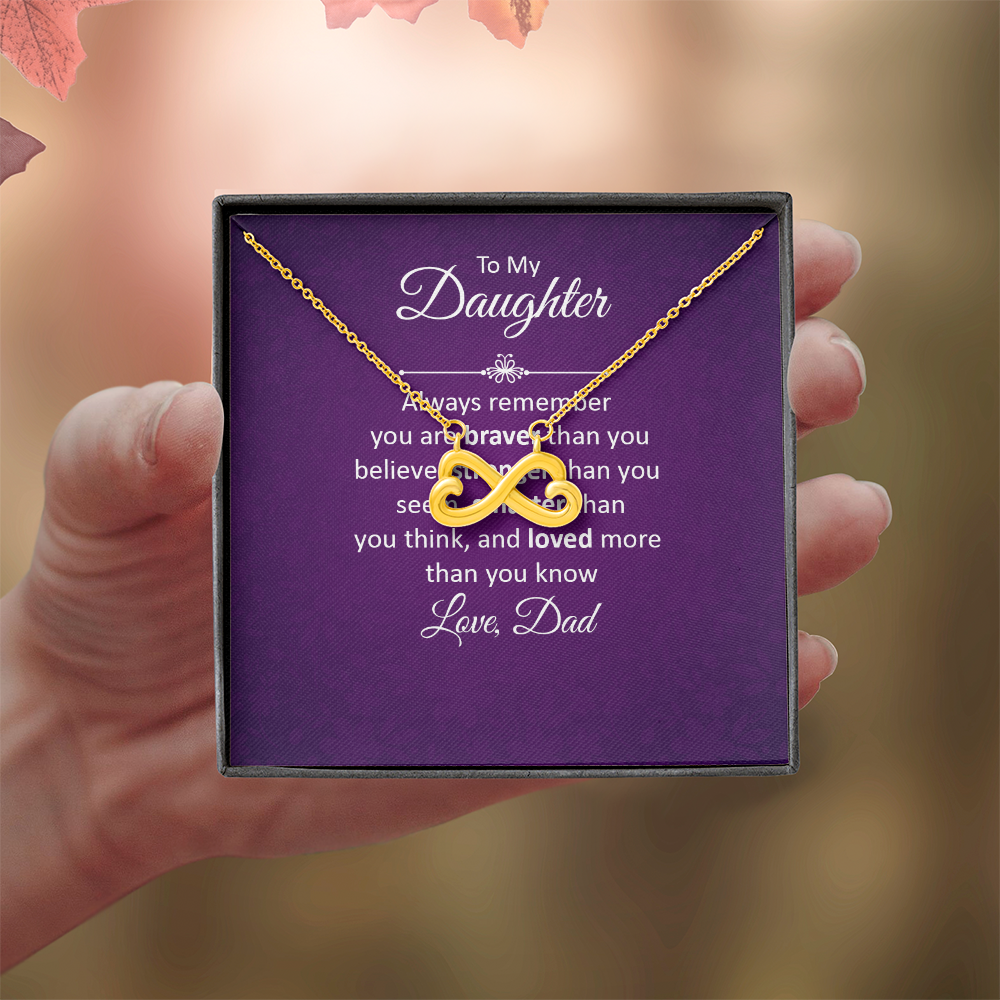 Endless Love Necklace: To My Daughter