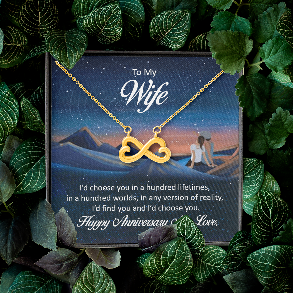 Endless Love Necklace: To My Wife Happy Anniversary My Love