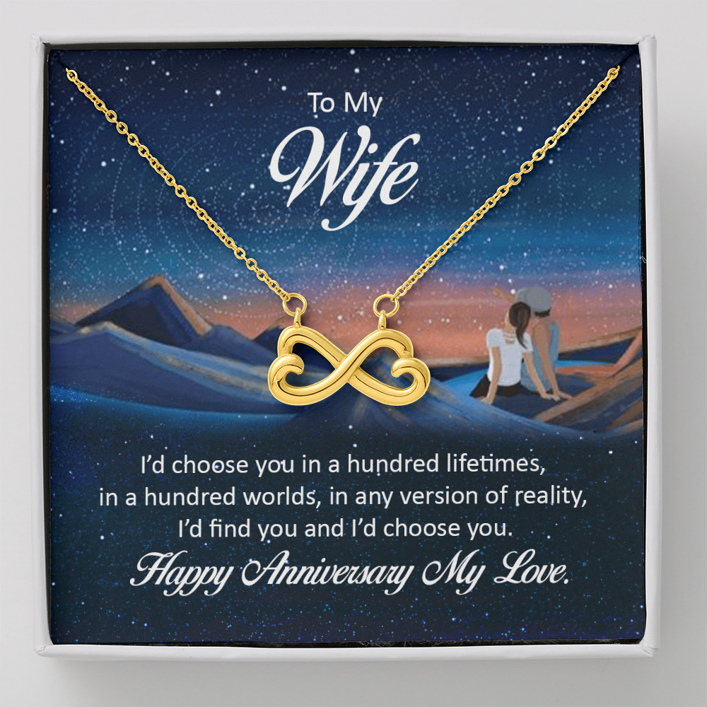 Endless Love Necklace: To My Wife Happy Anniversary My Love