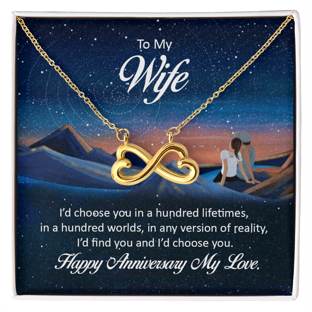 Endless Love Necklace: To My Wife Happy Anniversary My Love