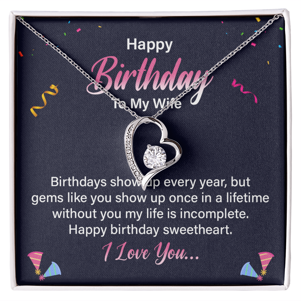 Forever Love Necklace:Happy Birthday To My Wife