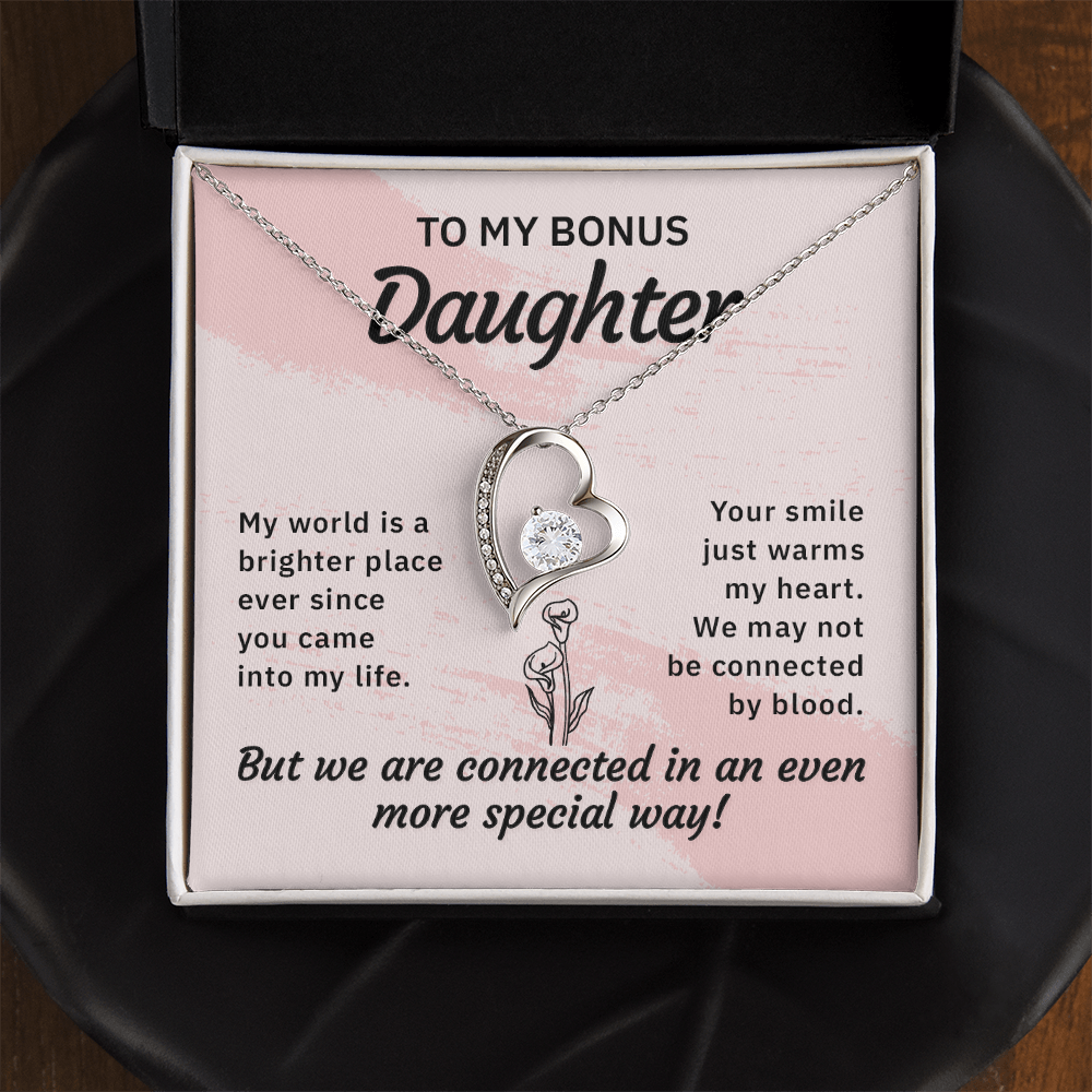 Forever Love Necklace:To My Bonus Daughter