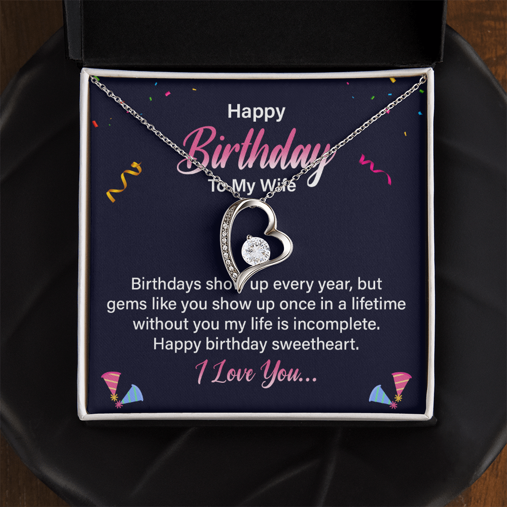 Forever Love Necklace:Happy Birthday To My Wife