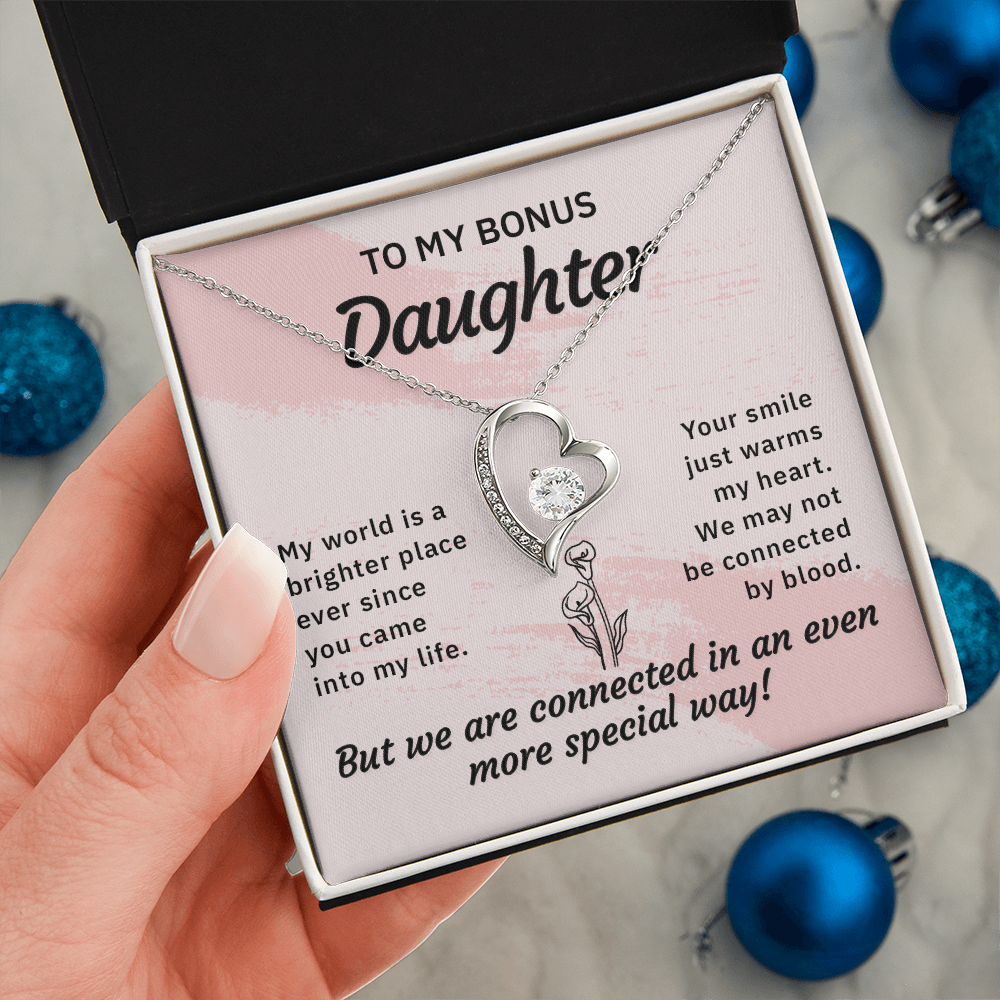 Forever Love Necklace:To My Bonus Daughter