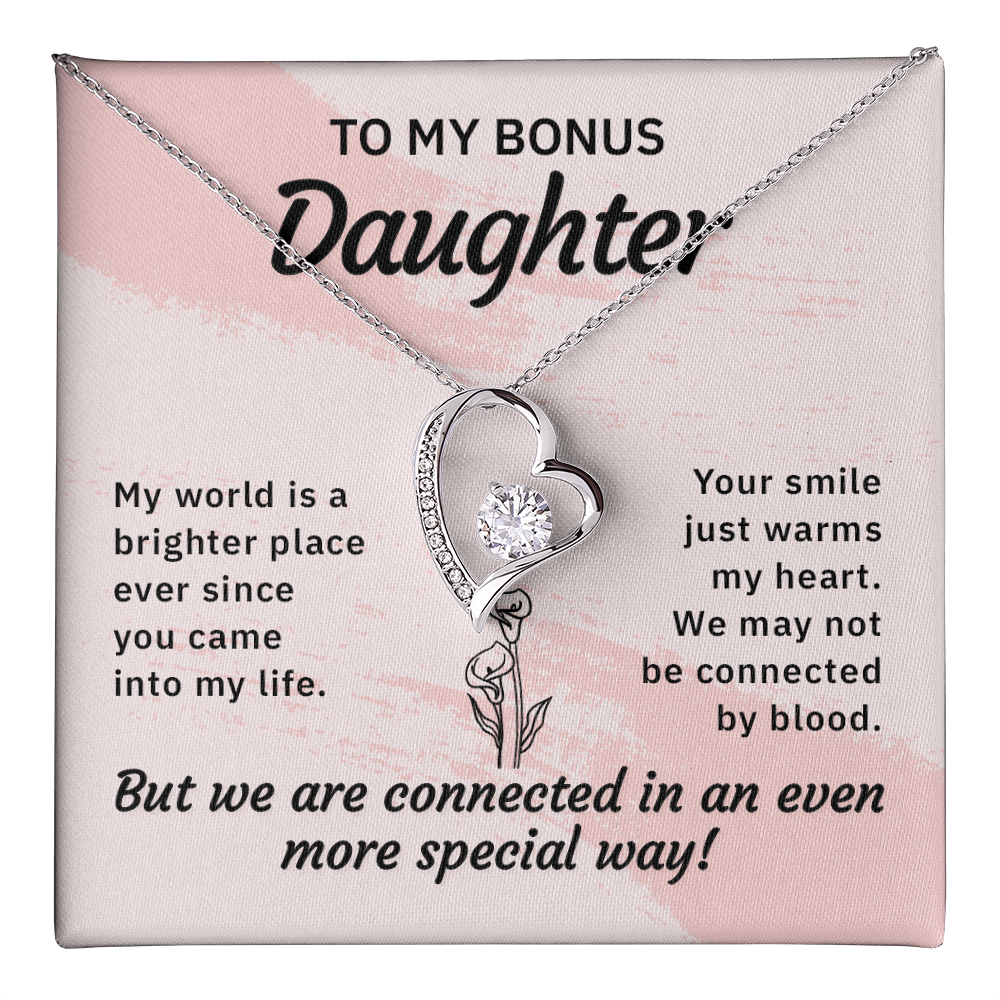 Forever Love Necklace:To My Bonus Daughter