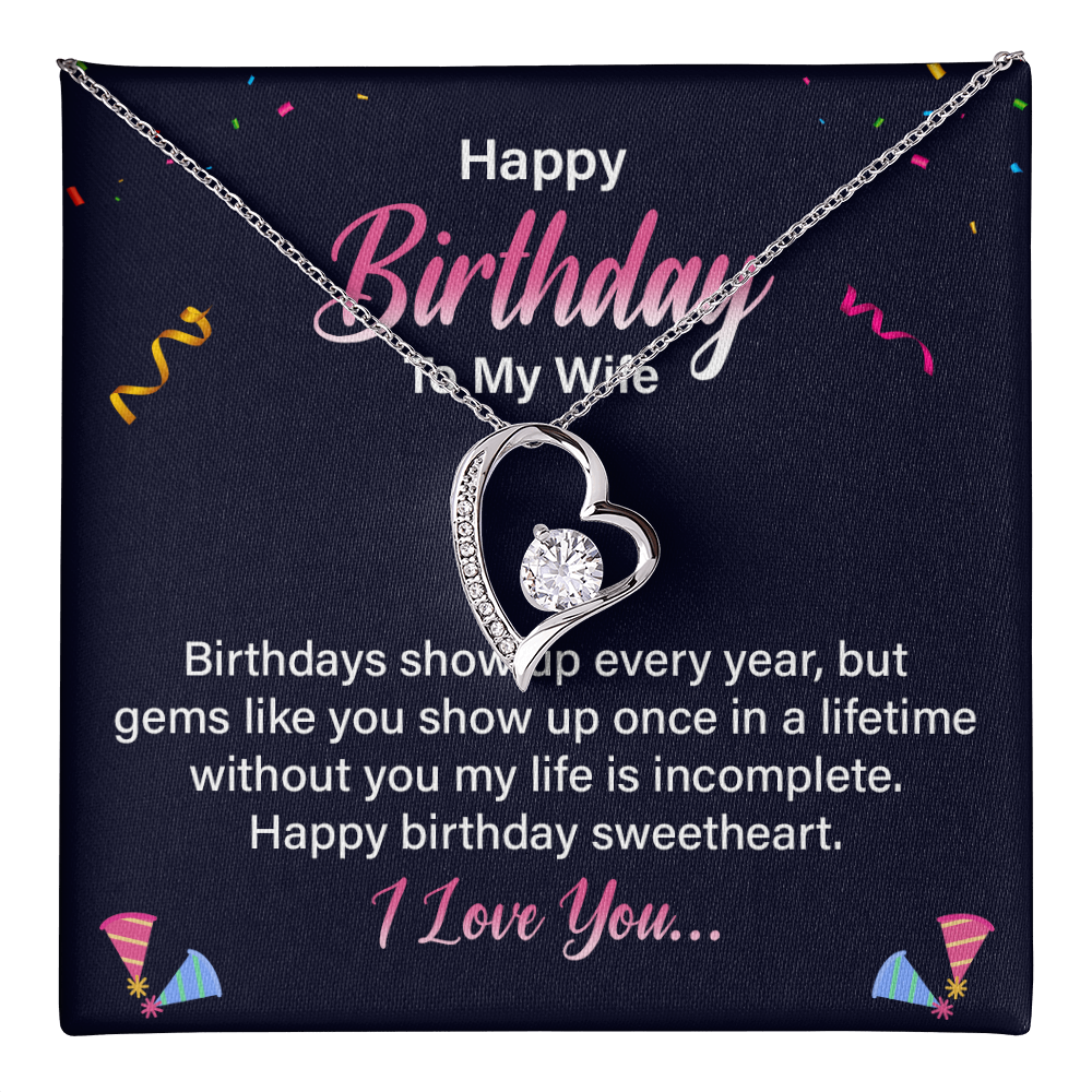 Forever Love Necklace:Happy Birthday To My Wife