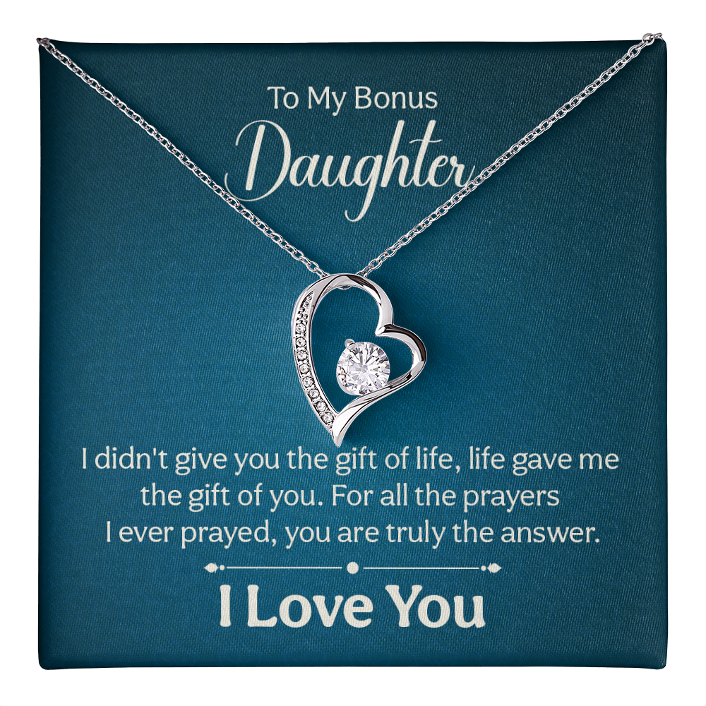 Forever Love Necklace: To My Bonus Daughter