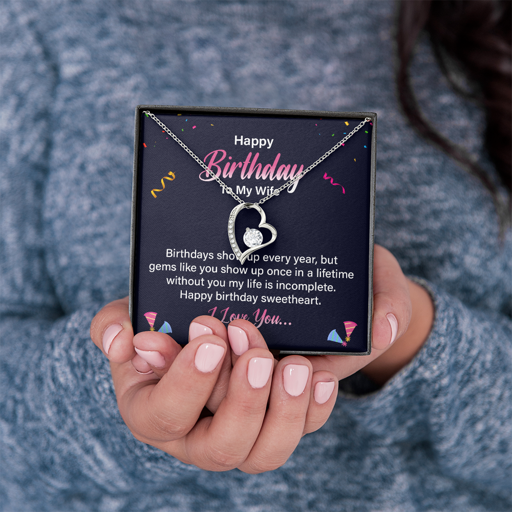 Forever Love Necklace:Happy Birthday To My Wife