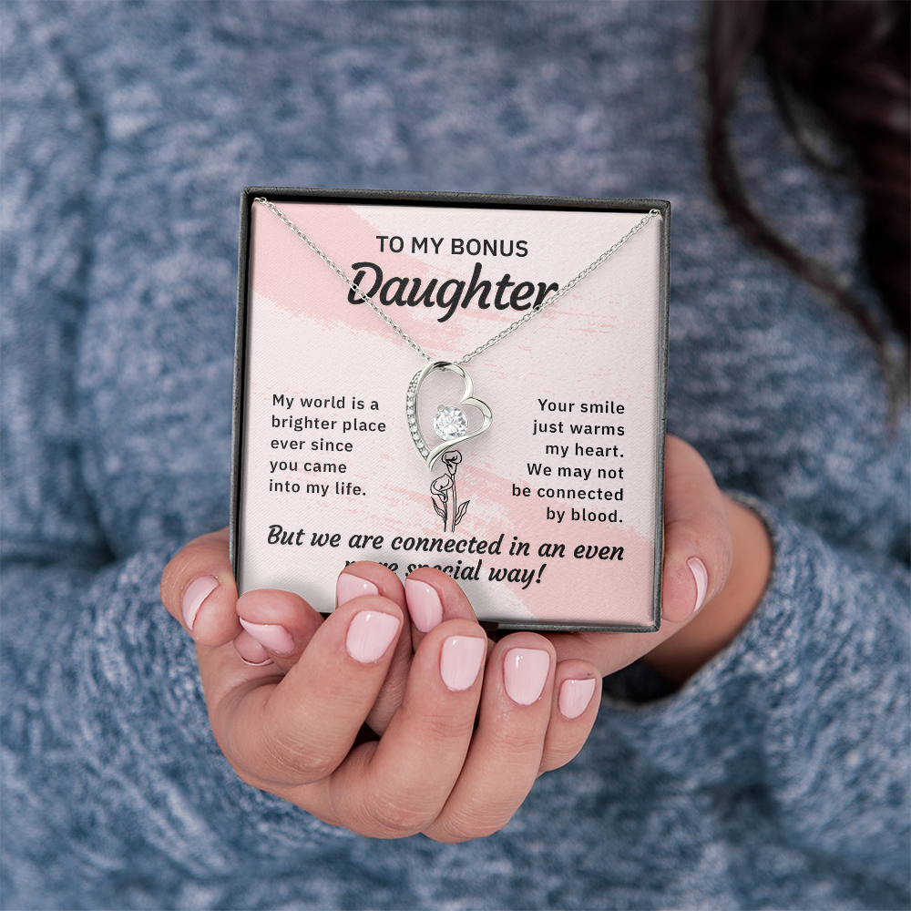 Forever Love Necklace:To My Bonus Daughter