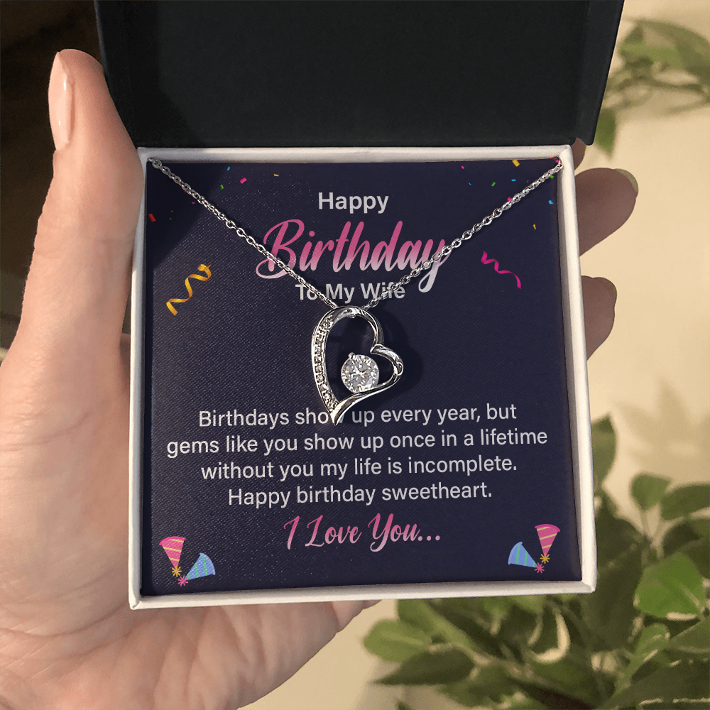Forever Love Necklace:Happy Birthday To My Wife