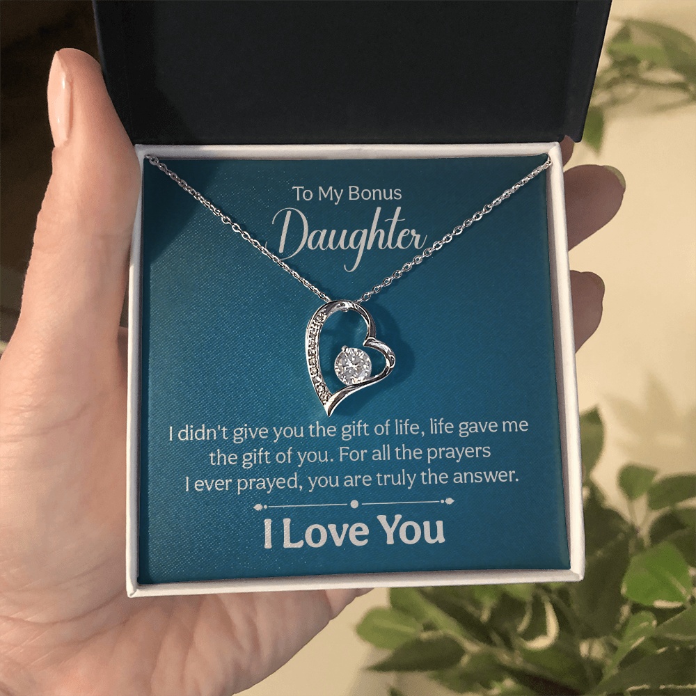 Forever Love Necklace: To My Bonus Daughter