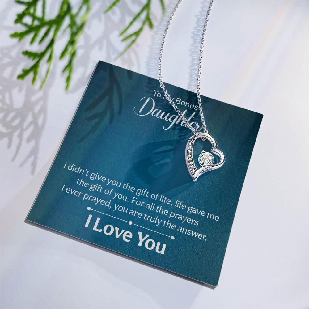 Forever Love Necklace: To My Bonus Daughter