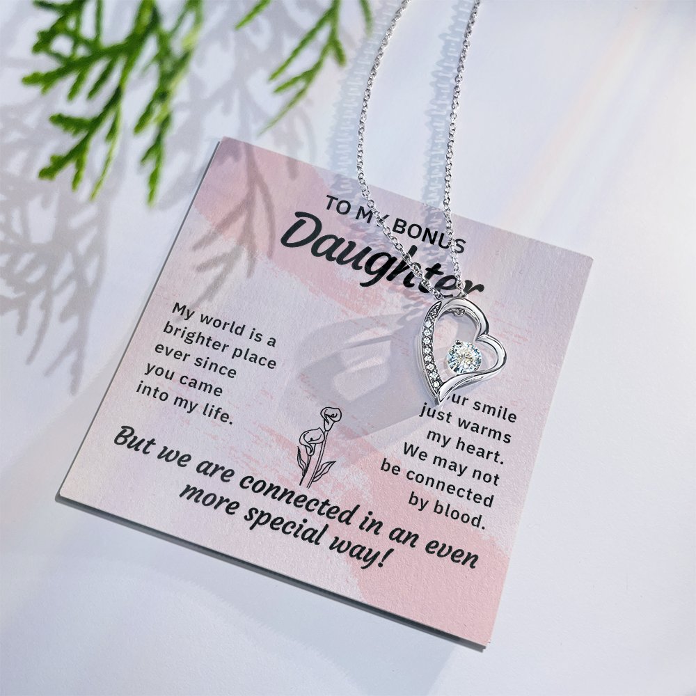 Forever Love Necklace:To My Bonus Daughter