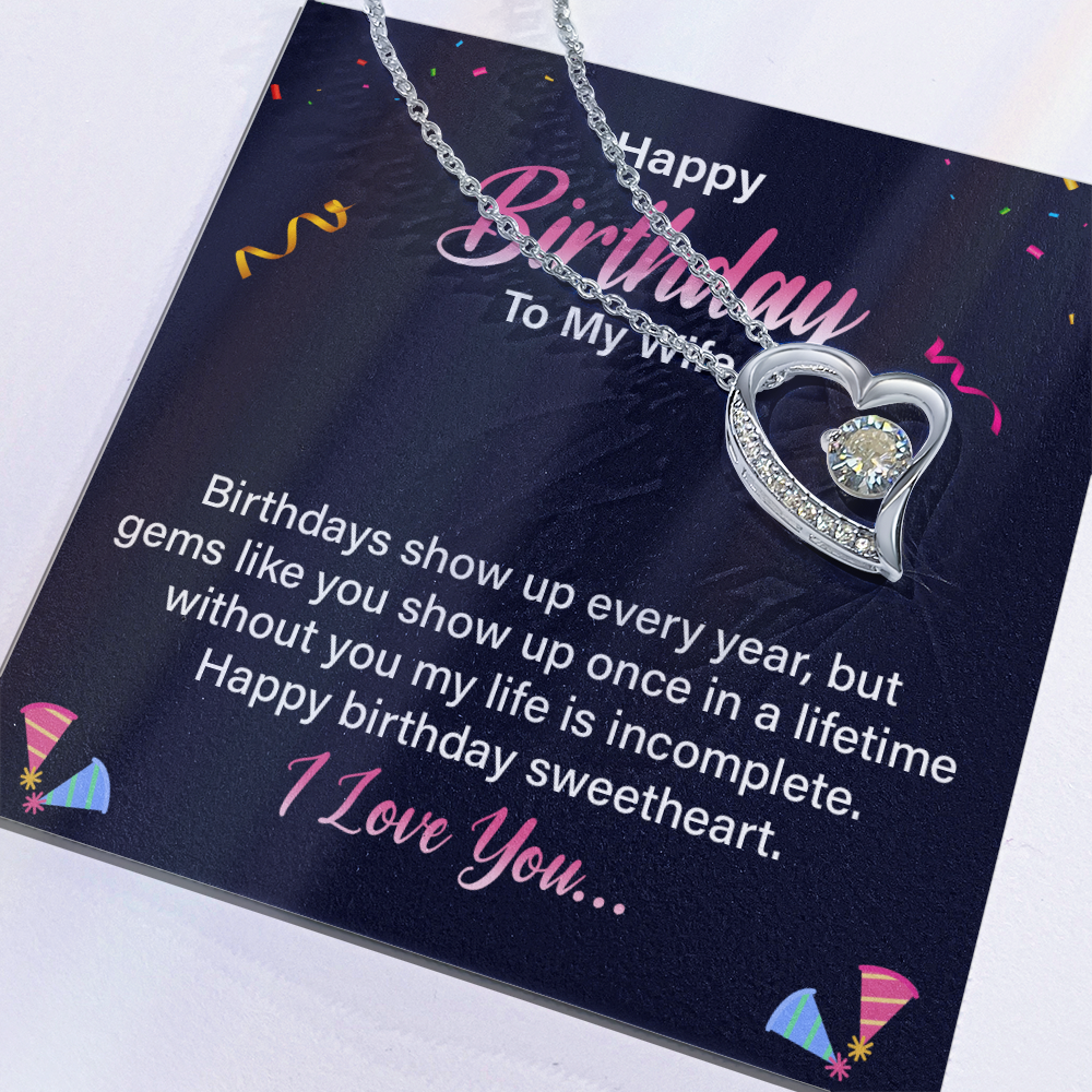 Forever Love Necklace:Happy Birthday To My Wife