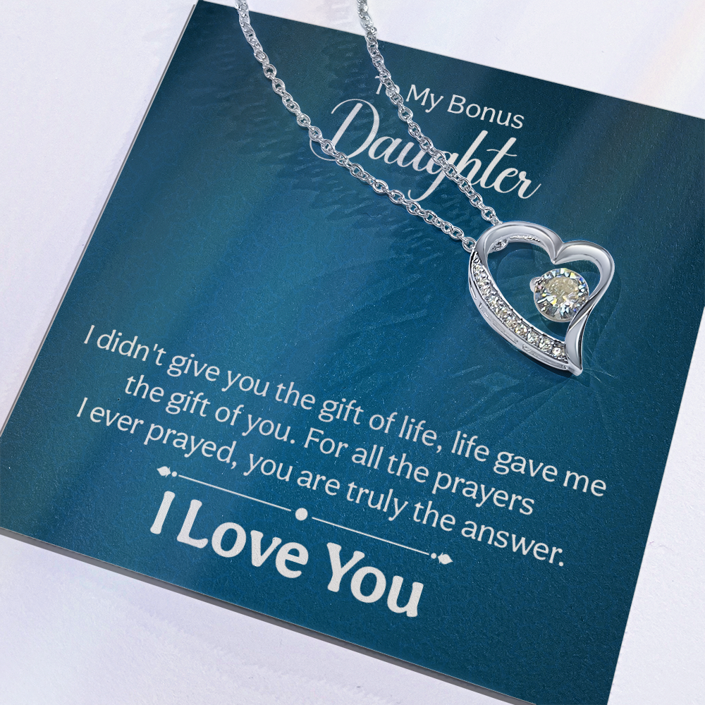 Forever Love Necklace: To My Bonus Daughter