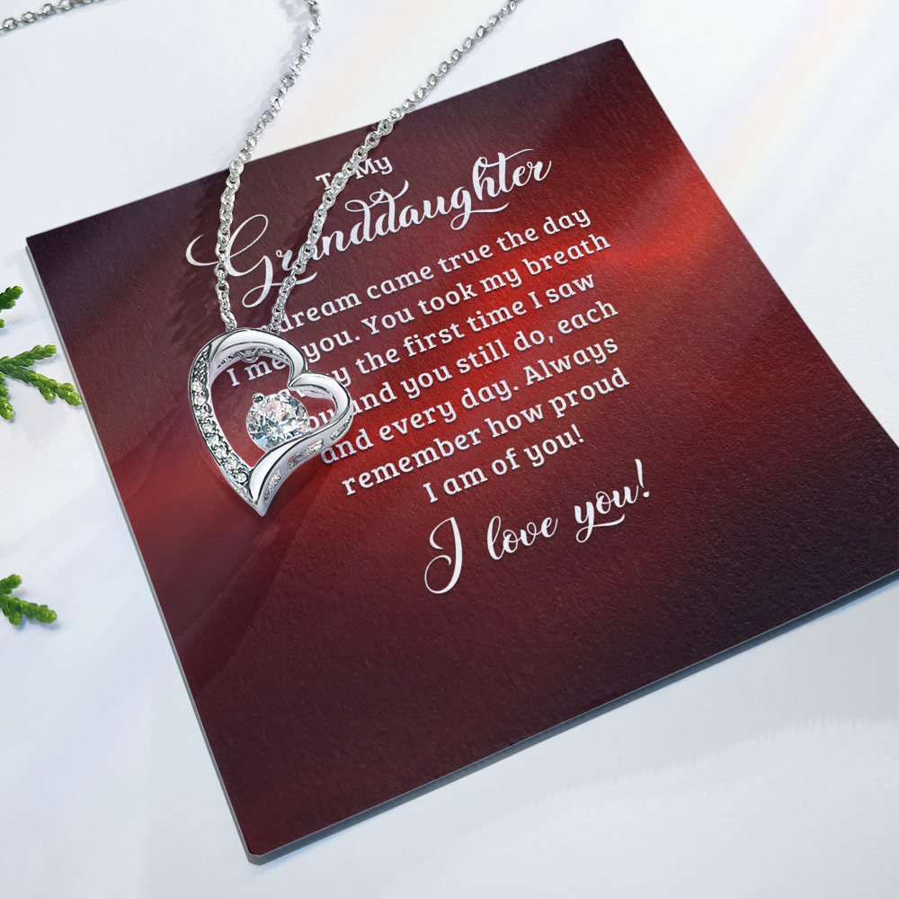 Forever Love Necklace:To My Granddaughter