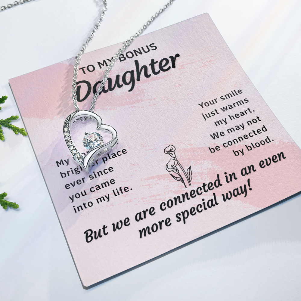 Forever Love Necklace:To My Bonus Daughter