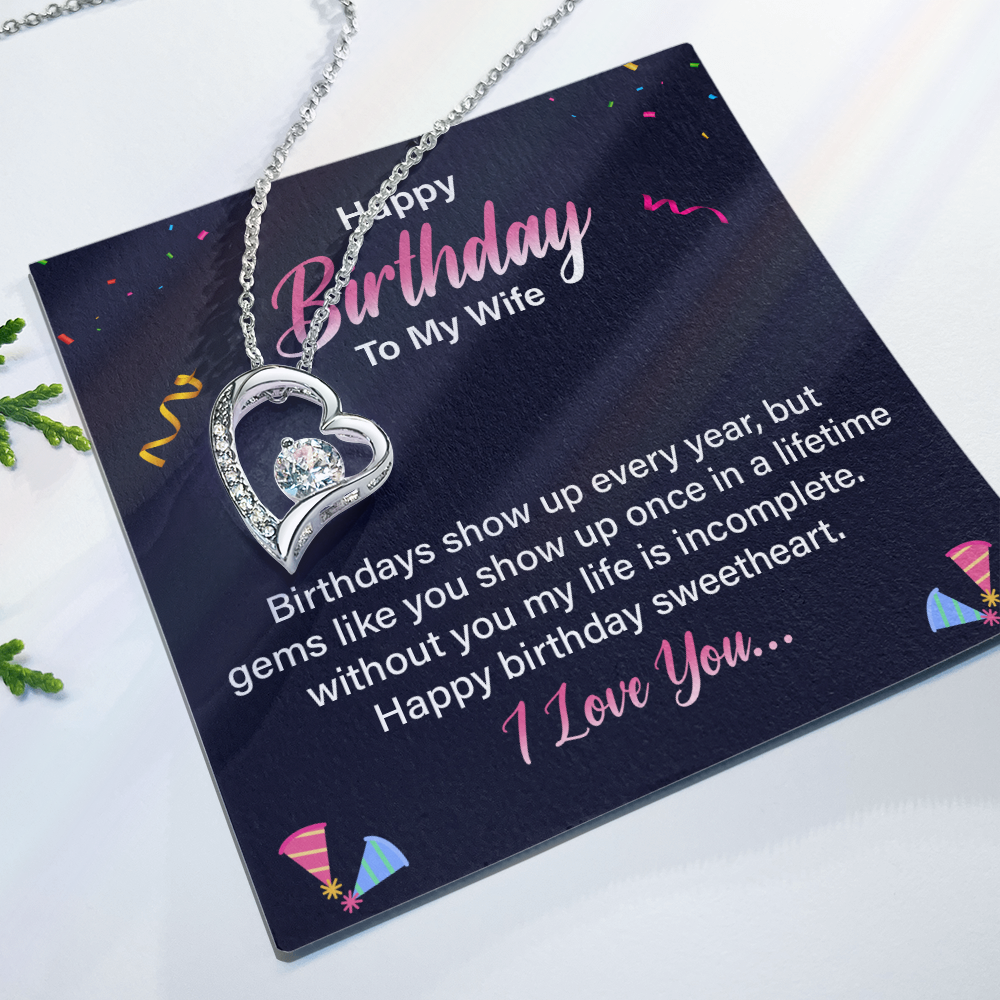 Forever Love Necklace:Happy Birthday To My Wife
