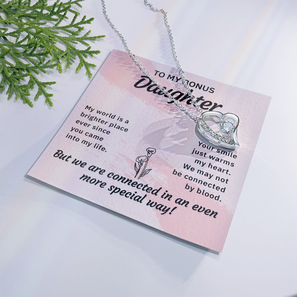 Forever Love Necklace:To My Bonus Daughter