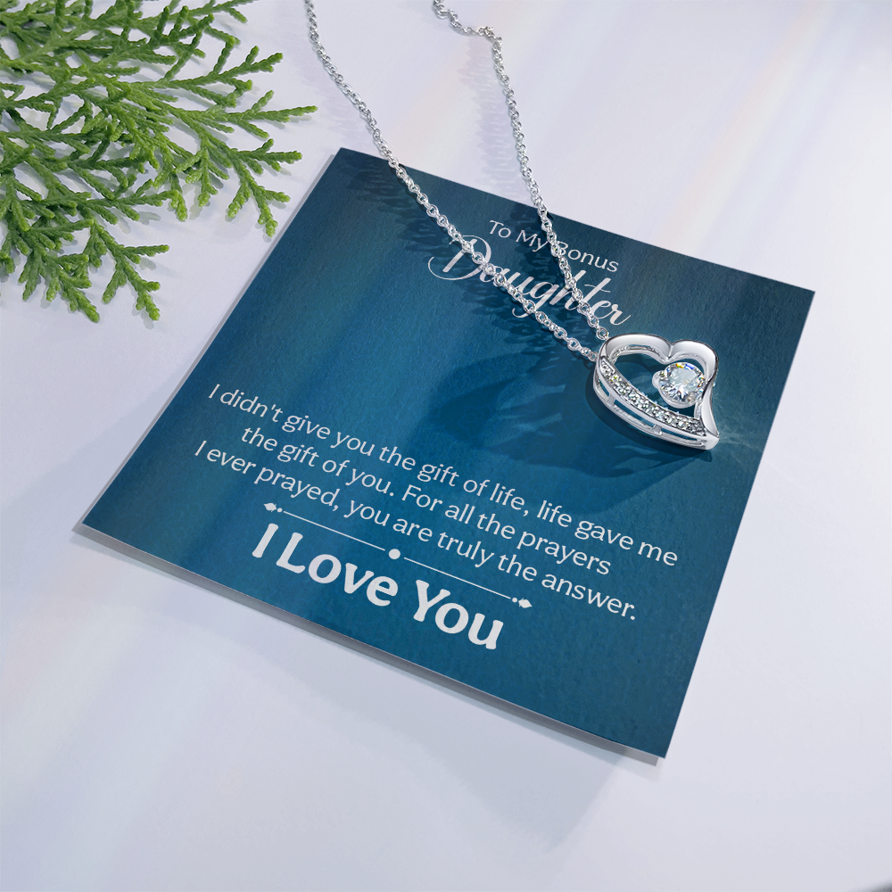 Forever Love Necklace: To My Bonus Daughter