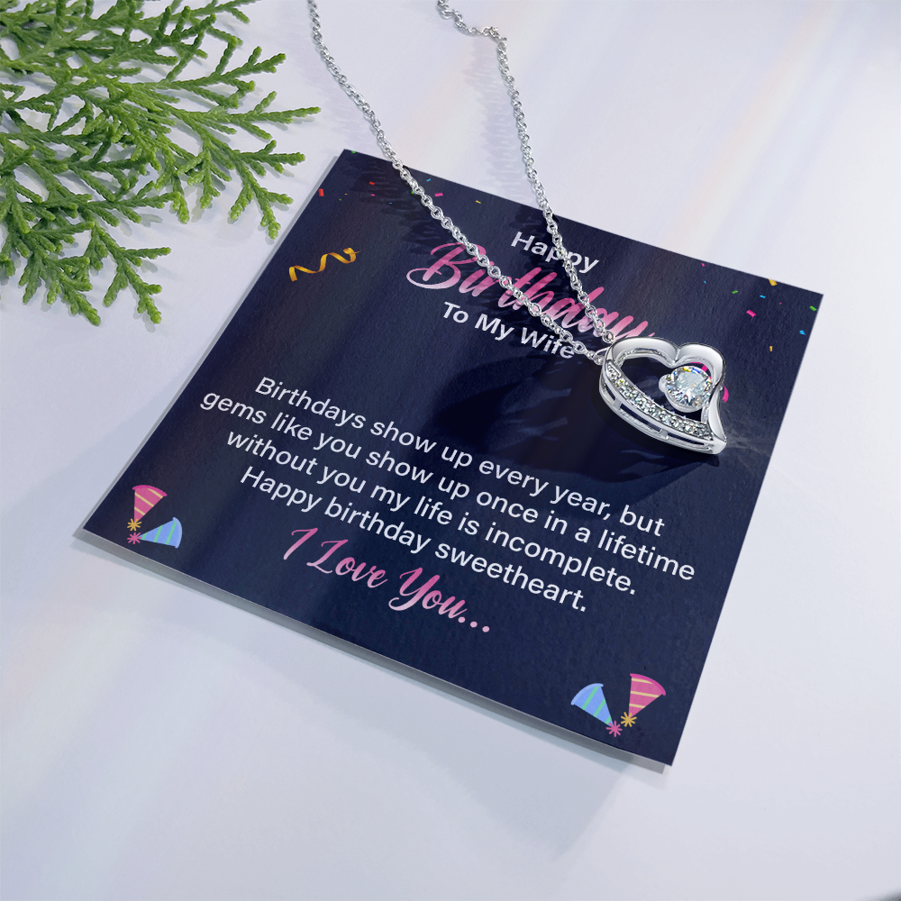 Forever Love Necklace:Happy Birthday To My Wife
