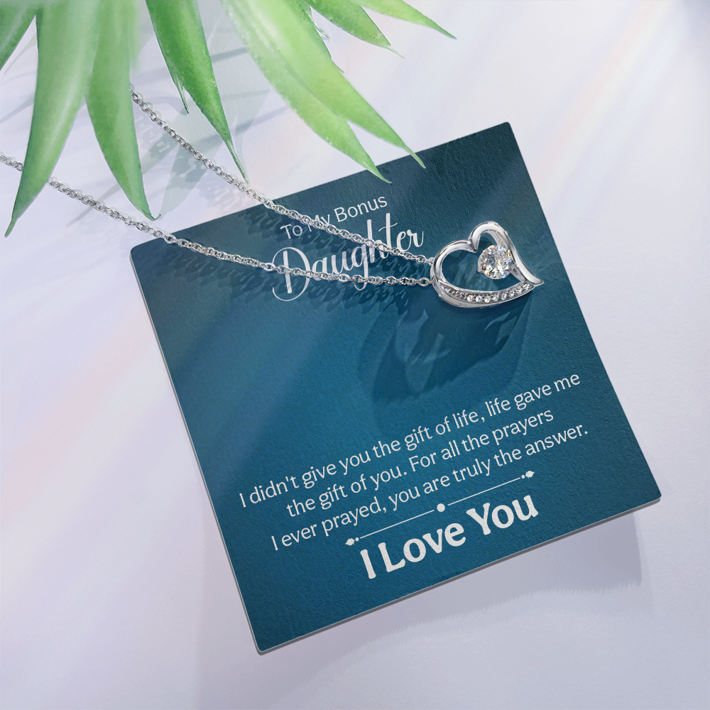 Forever Love Necklace: To My Bonus Daughter
