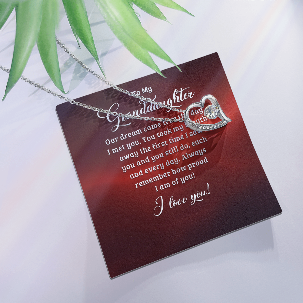 Forever Love Necklace:To My Granddaughter